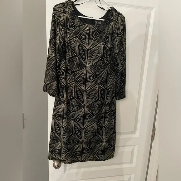 Dresses | Size 14 Black And Gold Dress | Poshmark